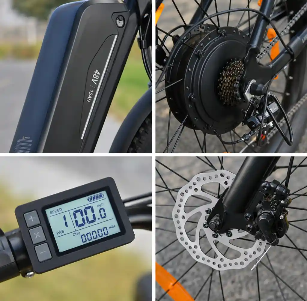 Budget Electric Bicycle Key Components Battery Motor Display