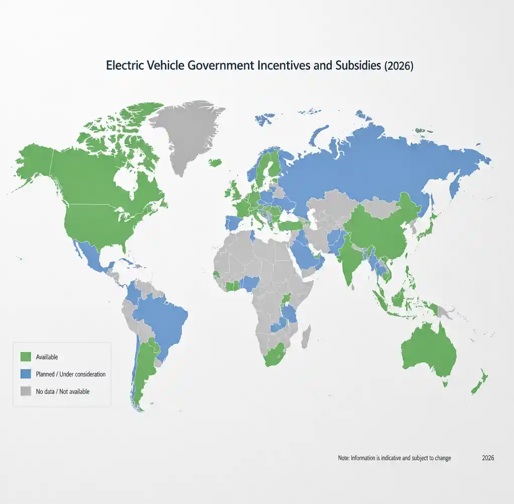 Global EV Incentives Map 2026 Country by Country
