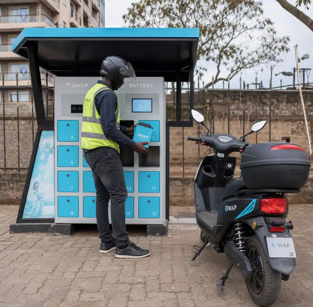 Battery Swap Station for Electric Scooters in Kenya
