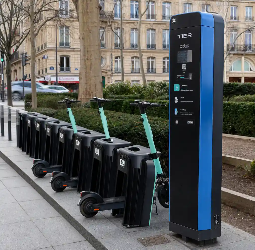 Urban Electric Scooter Public Charging Infrastructure