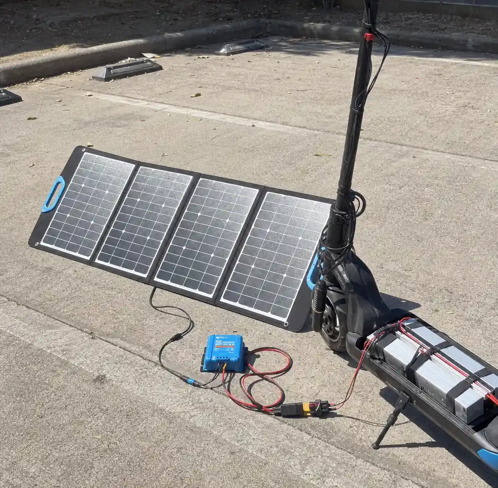 Solar Panel Charging System for Electric Scooter